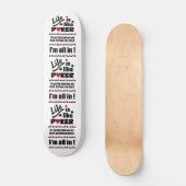 LEVEN ALS POKER-skateboards Persoonlijk Skateboard (Voorkant)