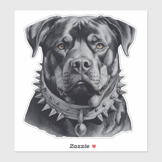 Leven als Rottweiler met Spike Caller Sticker (Vel)