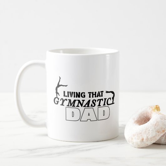 Leven als turnvader, turnliefhebber koffiemok (Met donut)