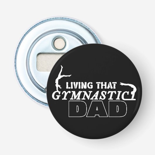 Leven als turnvader Verjaardag Tumbling Liefhebber Button Flesopener (Voorkant)