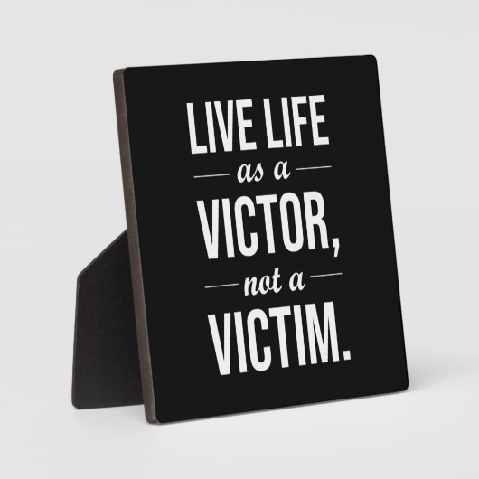 Leven als Victor, geen slachtoffer Fotoplaat (Voorkant)