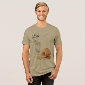 Leven Als Zeeschelp Inspirerende Kust Kleding Here Tri-Blend Shirt (Voorkant volledig)