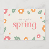 leven alsof het de lente is briefkaart (Voorkant)