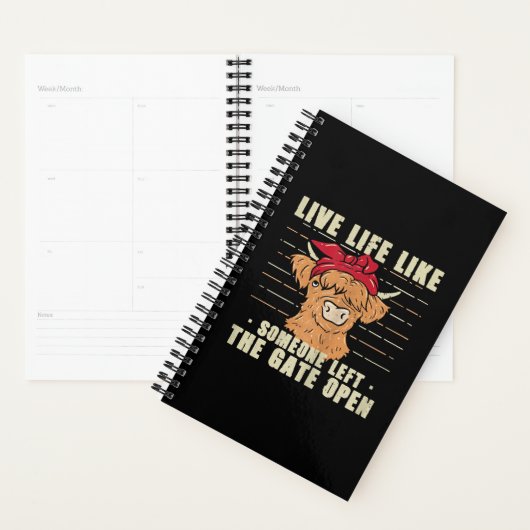 Leven alsof iemand de Gate Open Koe Gift heeft ver Planner (Display)