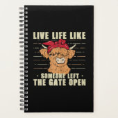 Leven alsof iemand de Gate Open Koe Gift heeft ver Planner (Voorkant)