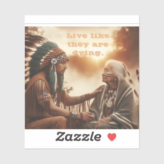 Leven alsof ze sterven sticker (Vel)