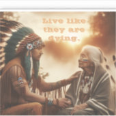 Leven alsof ze sterven sticker (Voorkant)