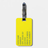 Leven Bagagelabel (Achterkant verticaal)