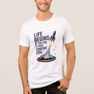LEVEN BEGINT AAN HET EINDE VAN JE COMFORTZONE D05 Tri-Blend SHIRT