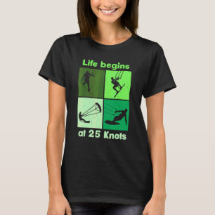 Leven Begint Bij 25 Knopen Lifestyle Vintage Desig T-shirt