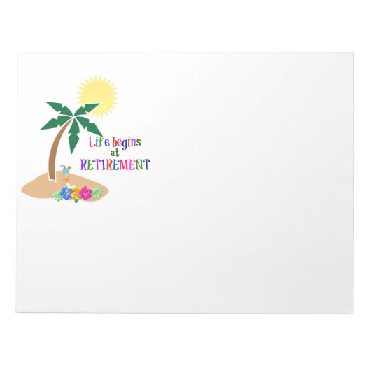 Leven Begint bij Pensionering Notitieblok (Voorkant)