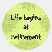 Leven begint bij pensionering Stickers (Voorkant)