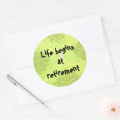 Leven begint bij pensionering Stickers (Envelop)