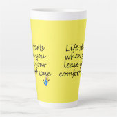 leven begint ... latte mok (Voorkant)