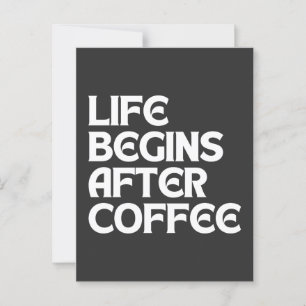 LEVEN BEGINT NA COFFIE BRIEFKAART