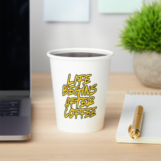 LEVEN BEGINT NA COFFIE PAPIEREN BEKERS (Insitu)