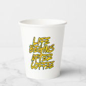 LEVEN BEGINT NA COFFIE PAPIEREN BEKERS (Voorkant)