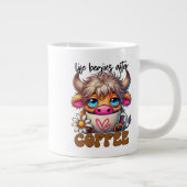 Leven Begint Na Koffie Grote Koffiekop (Rechts)