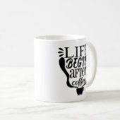 Leven begint na koffie koffiemok (Voorkant rechts)