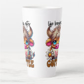 Leven Begint Na Koffie  Latte Mok (Voorkant)