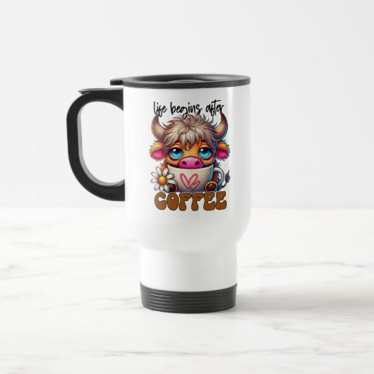 Leven Begint Na Koffie  Reisbeker (Links)