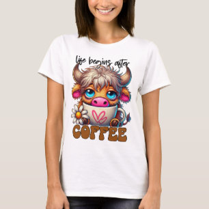 Leven Begint Na Koffie T-shirt