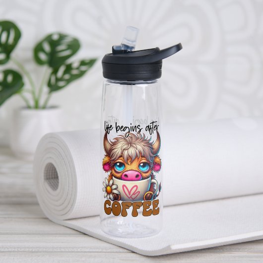 Leven Begint Na Koffie Waterfles (Yoga (Gedraaid) )