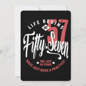 Leven begint op 57 | 57ste verjaardag kaart (Voorkant)