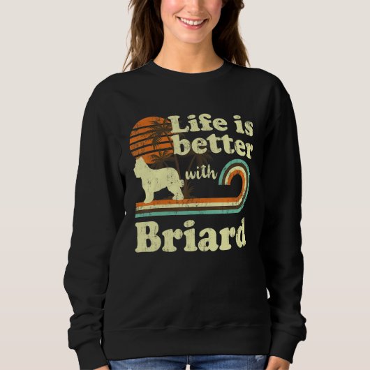 Leven Beter Briard Dog Mam Pap Trui (Voorkant)