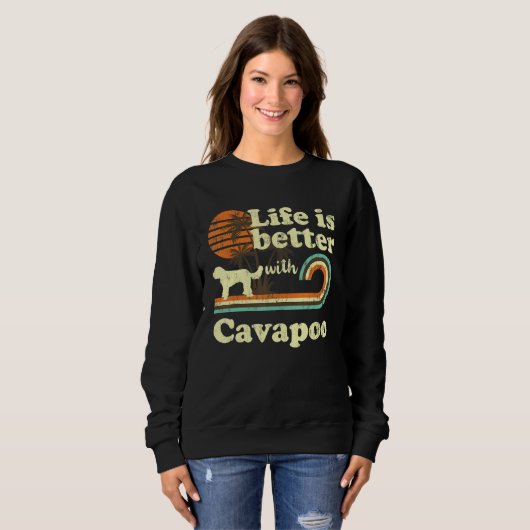 Leven Beter Cavapoo Hond Mam Pap Trui (Voorkant volledig)