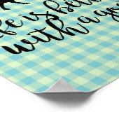 Leven beter dan geplakt met land van geitenblauw poster (Hoek)