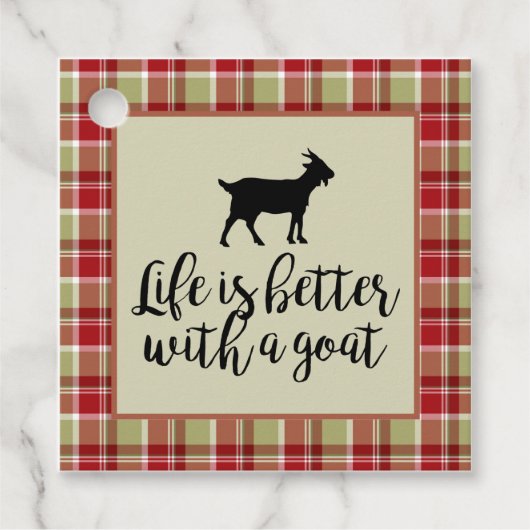 Leven beter dan gepolijst geit bedankjes labels (Voorkant)