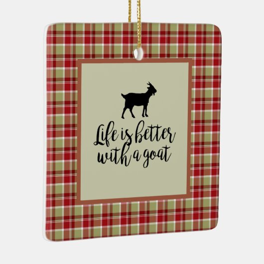 Leven beter dan gepolijst geit keramisch ornament (Rechts)