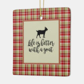 Leven beter dan gepolijst geit keramisch ornament (Links)