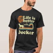Leven Beter Docker Hond Mam Pap T-shirt (Voorkant)
