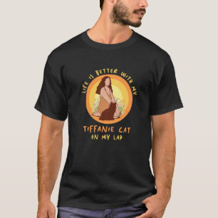 Leven Beter Kat Lap Vader Moeder Tiffanie Kat Mam T-shirt