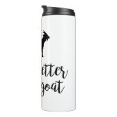Leven beter met geitst en zilveren tekst thermosbeker (Geroteerd rechts)