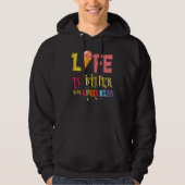 Leven beter met sprenkels dessert schep ijs en C Hoodie (Voorkant)
