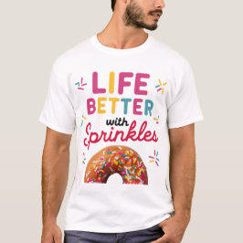 Leven beter met sprinkle donut t-shirt