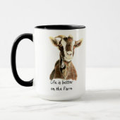 Leven beter op het Boerderij, geit, dier, Boerderi Mok (Links)