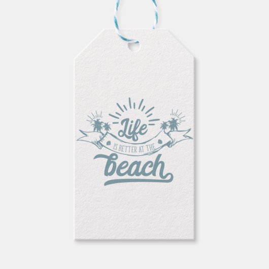 Leven beter op strand cadeaulabel (Voorkant)
