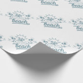 Leven beter op strand cadeaupapier (Hoek)