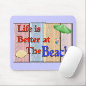 Leven beter op strand-muisermat muismat (Met muis)