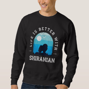 Leven Beter Shiranian Vintage Blauwe Hond Moeder V Trui