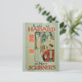 'Leven bij Harvard', poster adverteren mei bewerke Briefkaart (Staand voorkant)