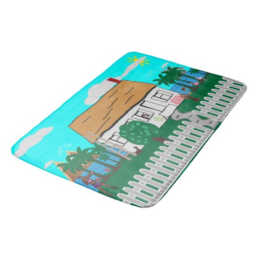 Leven bij het strand badmat (Gekanteld)