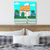 Leven bij het strand canvas afdruk (Insitu (Slaapkamer))