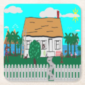 Leven bij het strand kartonnen onderzetters (Voorkant)