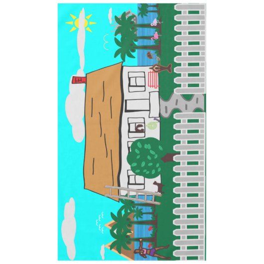 Leven bij het strand tafelkleed (Voorkant)