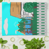 Leven bij het strand theedoek (Gevouwen)